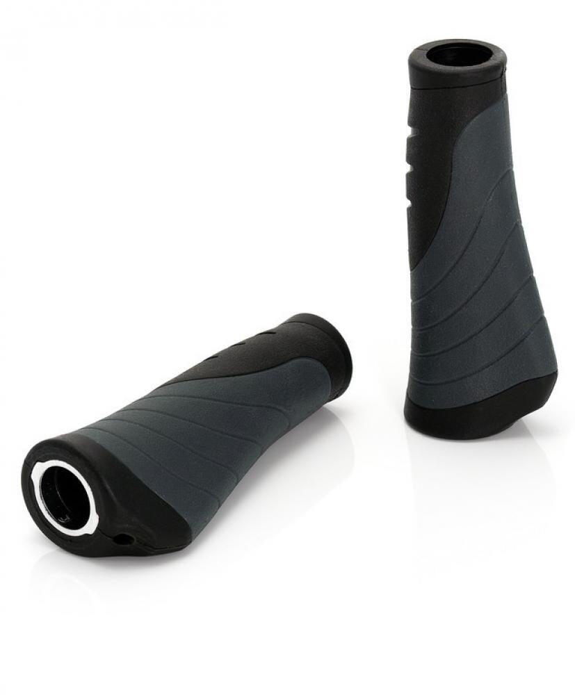 Poignées ergonomiques XLC 135 mm - Noir/Gris 2/3