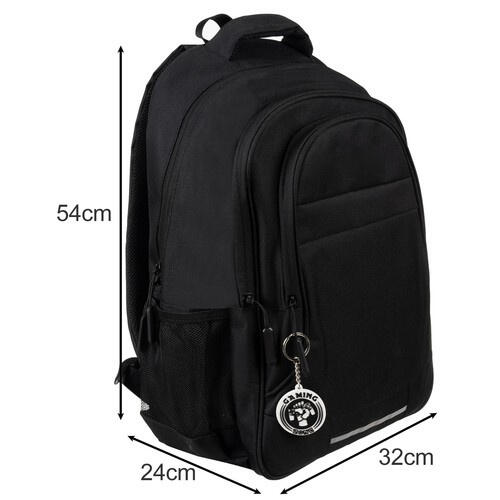 Ghiozdan adolescenti reflectorizant, 54 x 32 x 24 cm, breloc Gaming, negru