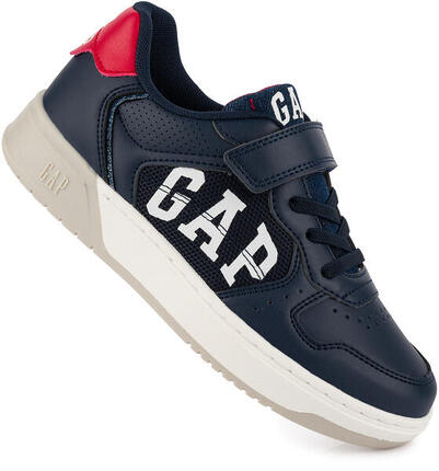 Dziecięce buty sneakersy sportowe granatowe ekoskóra na rzep GAP DETROIT