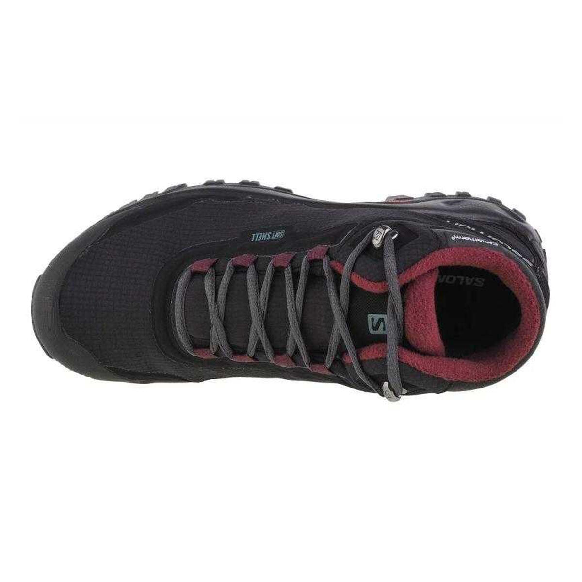 Zapato Shelter para Mujer Negro, Rojo 3/4