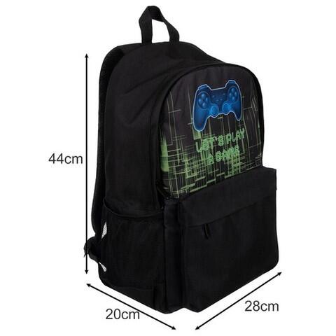 Set ghiozdan si rucsac tip sac, buzunare laterale, 22L, 44x 28 x 20 / 41 x 34 cm