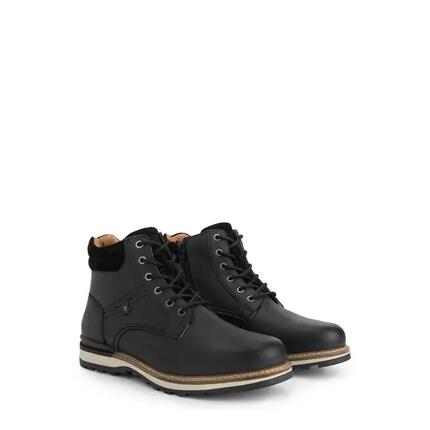 Sig Homme - Bottes à lacets - Doublure en laine - Noir