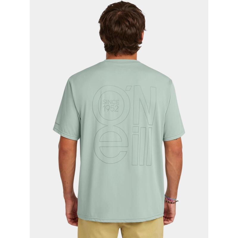 Tricou pentru sport, cu maneci scurte Hybrid Upf Polygiene Back Print barbati