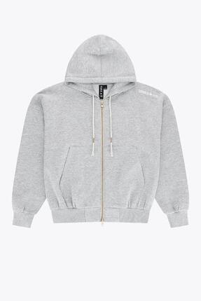 Osaka Herren-Kapuzenjacke mit durchgehendem Reißverschluss | Heather Grey