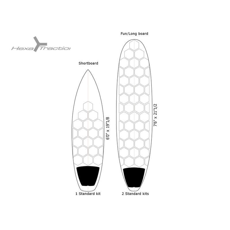 PAD AUTOCOLLANT SURF/SUP BLANC RSPRO HEXATRACTION 3/3