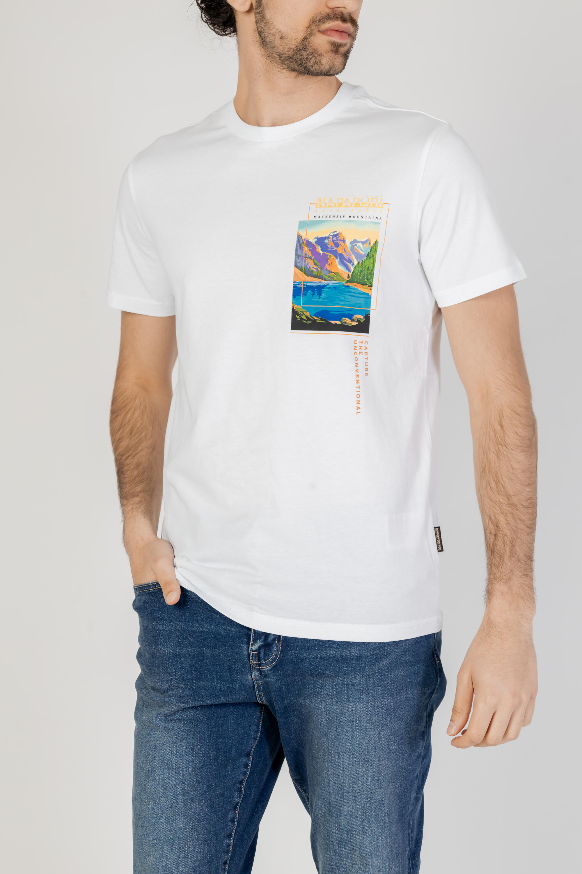 t-shirt crop top S-CANADA HOMME blanc 1/4
