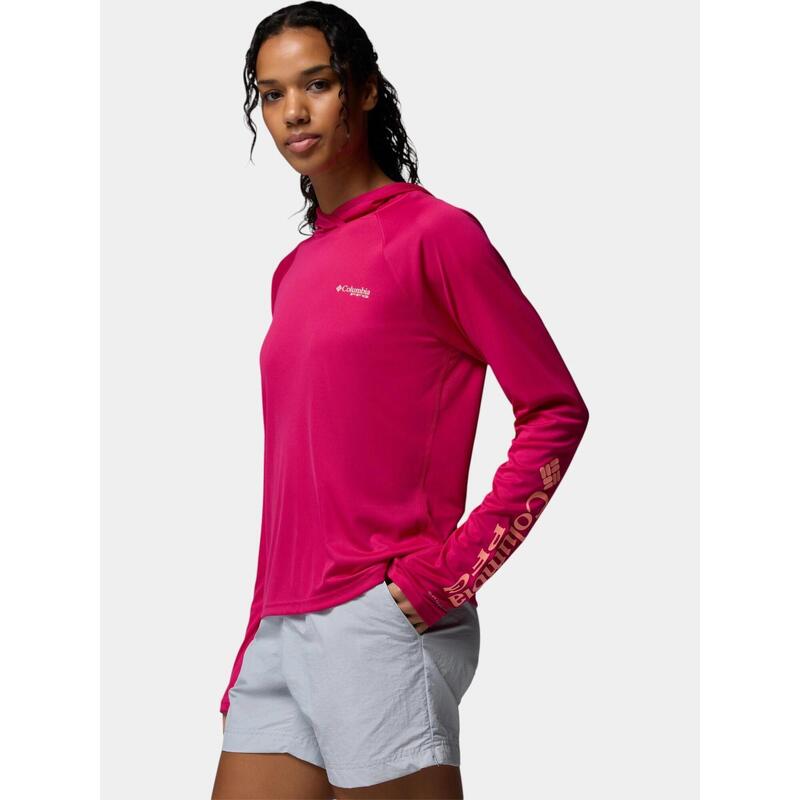 Tricou cu maneci lungi, pentru sport Tidal Tee II Hoodie femei