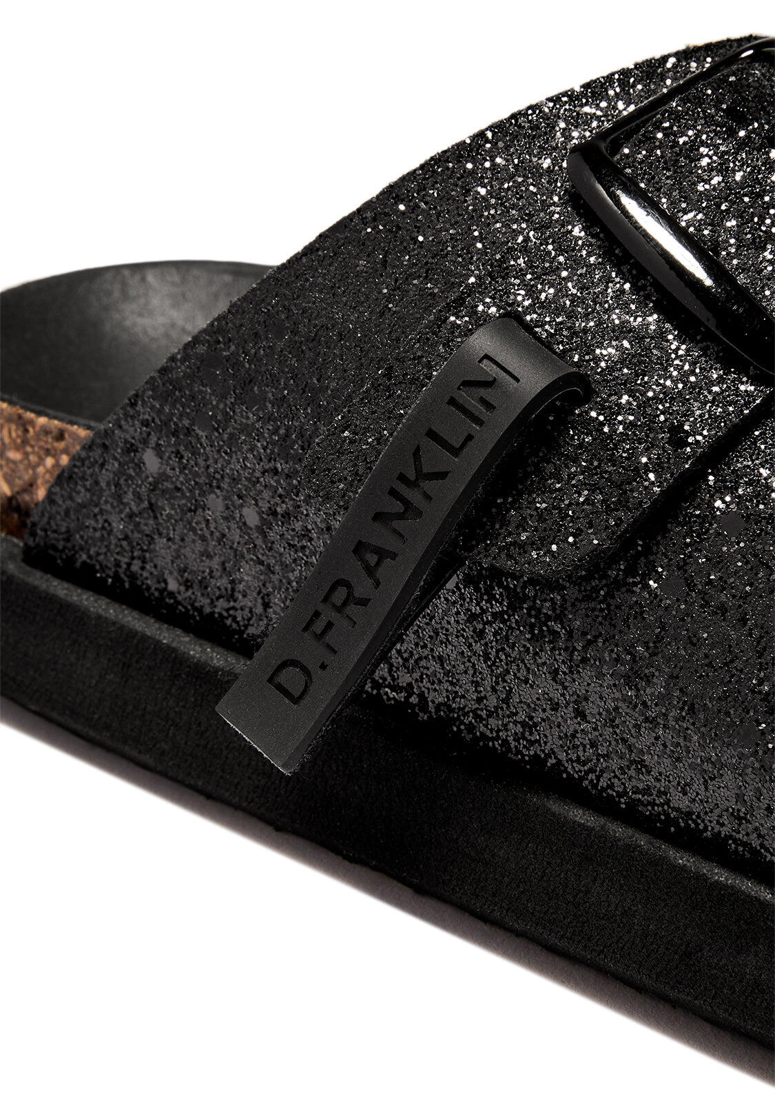 Sandalias de Mujer Cierre Hebilla en Negro Brillante Vibe Buckle 4/4