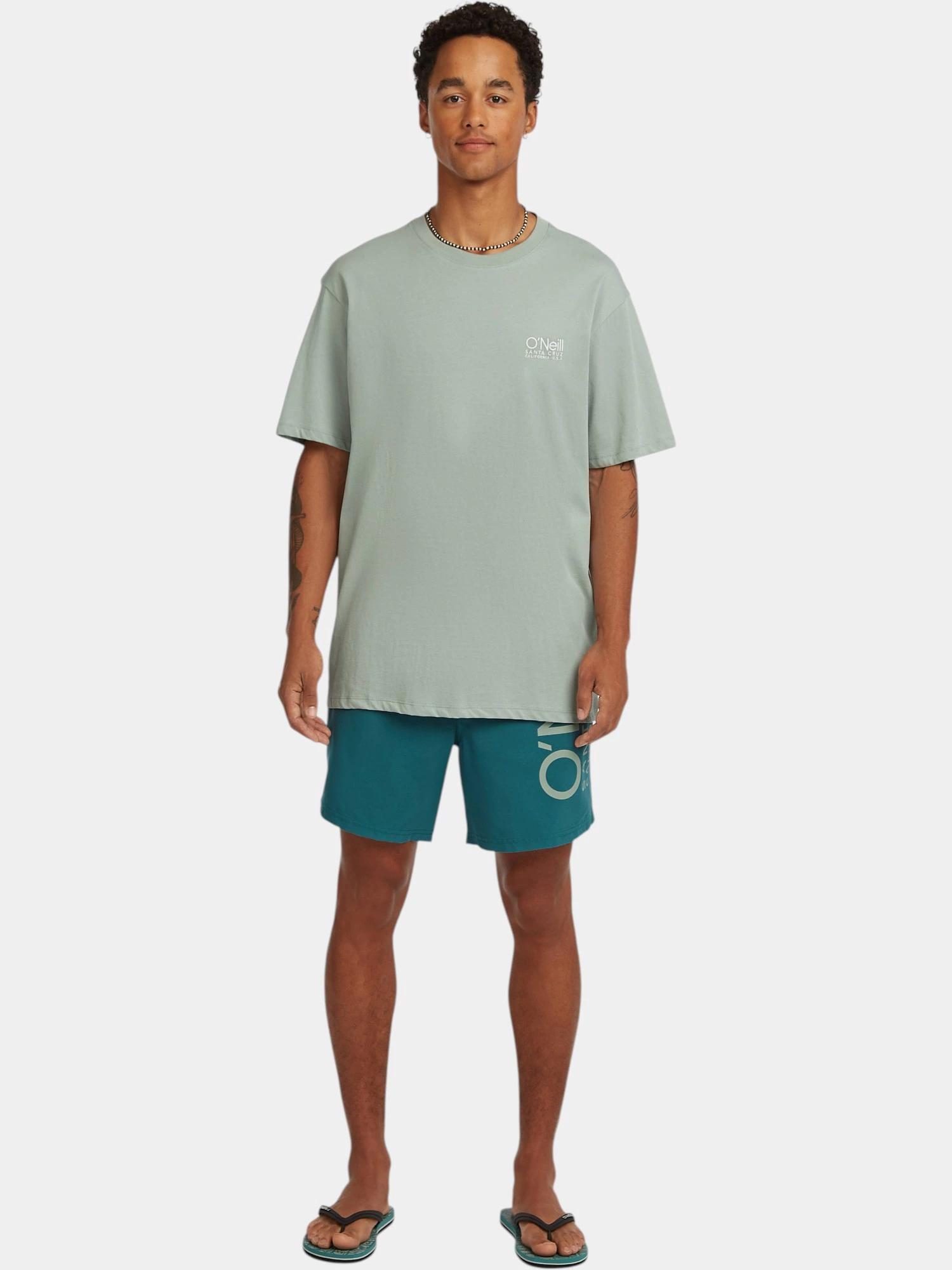 Heren O-hals Shirt Originals Cali Groen 3/7