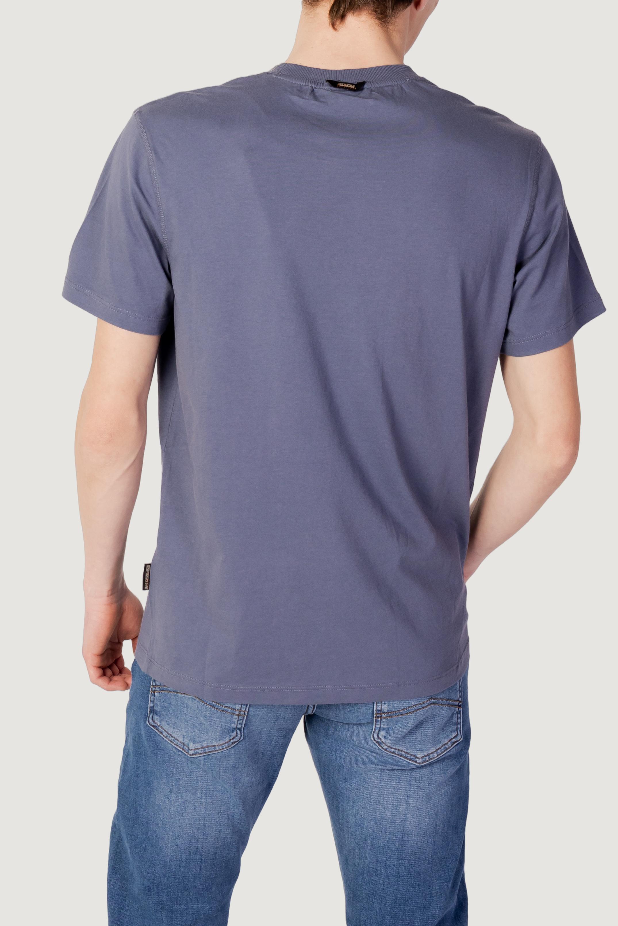 t-shirt crop top S-MACAS SS HOMME bleu 3/4