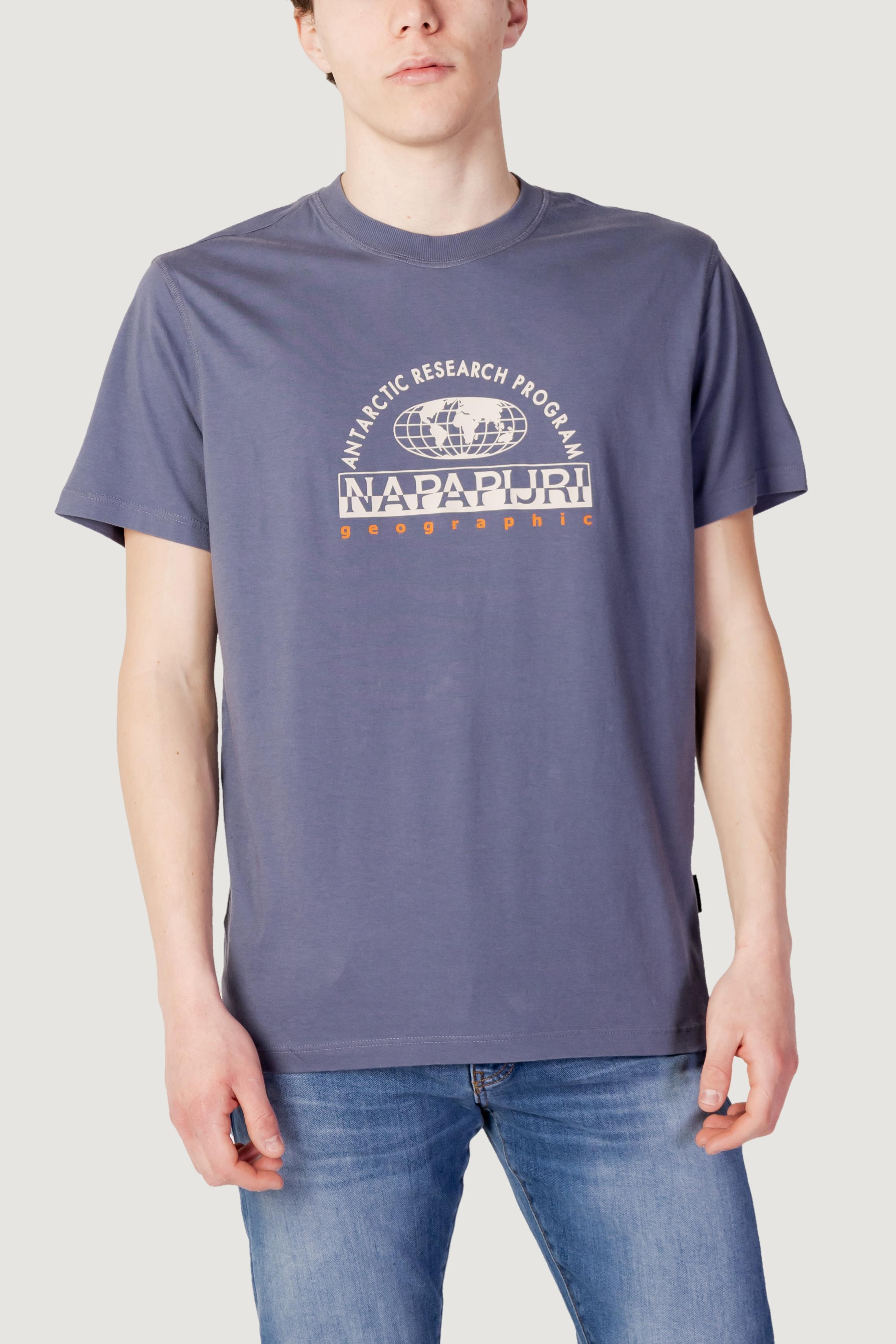 t-shirt crop top S-MACAS SS HOMME bleu 1/4