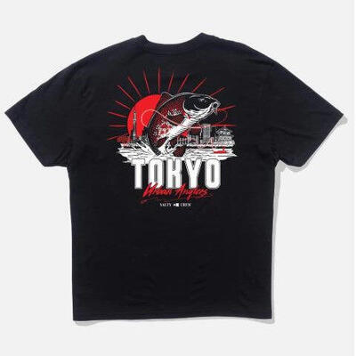 T-shirt salty crew tokyo urban angler zwart