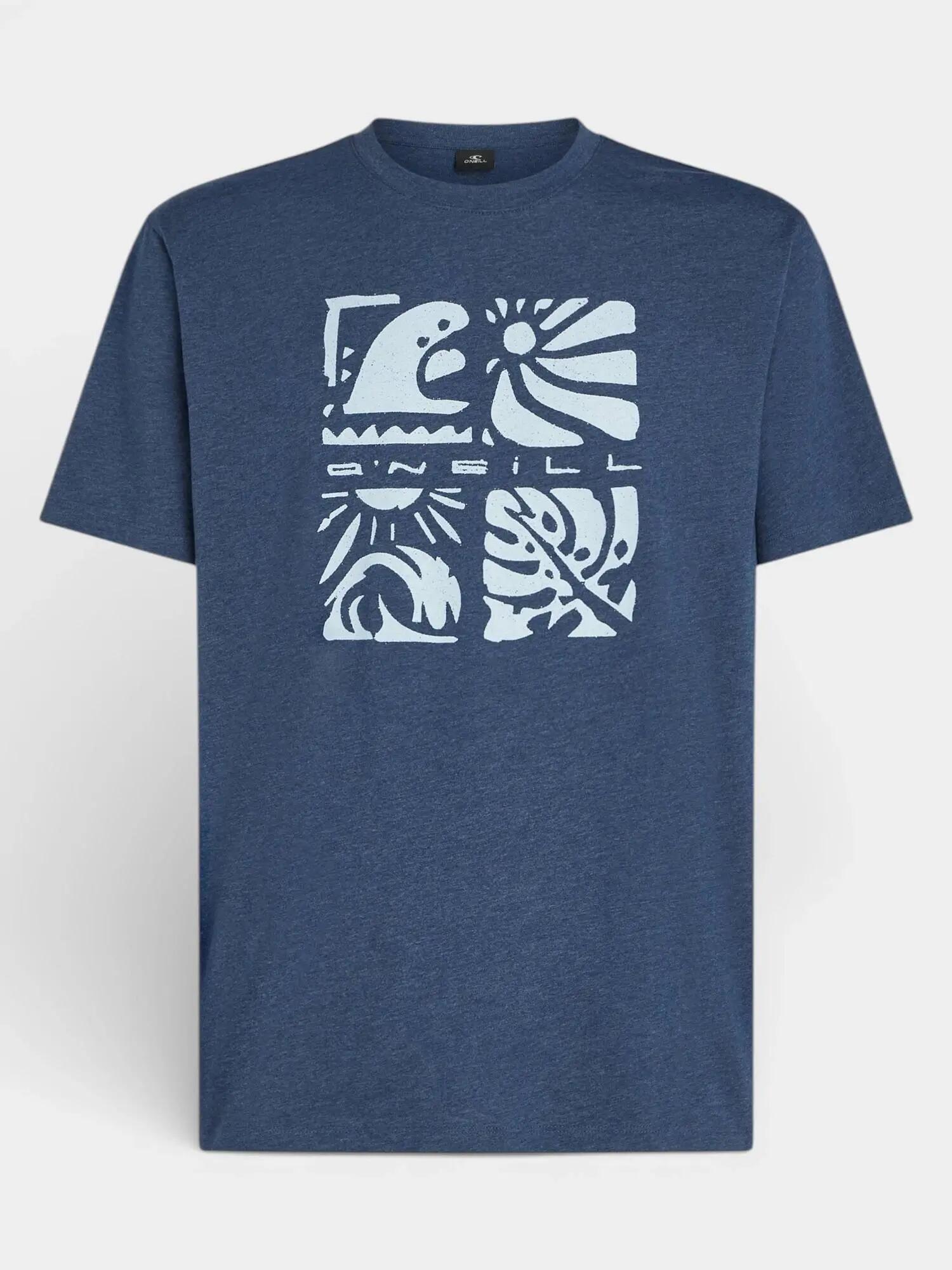 Camiseta - Casual - Hombre - Melange con estampado frontal - English Evening 5/7