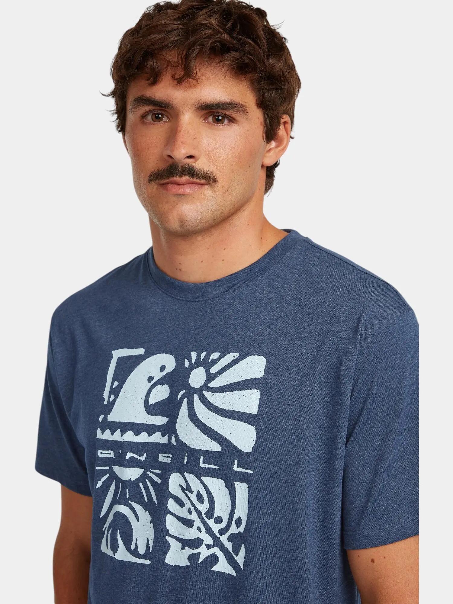 Camiseta - Casual - Hombre - Melange con estampado frontal - English Evening 4/7