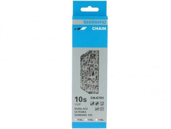 Shimano Kette ULTEGRA CN-6701, 10-fach, für 2-fach Kurbeln, 114 Glieder