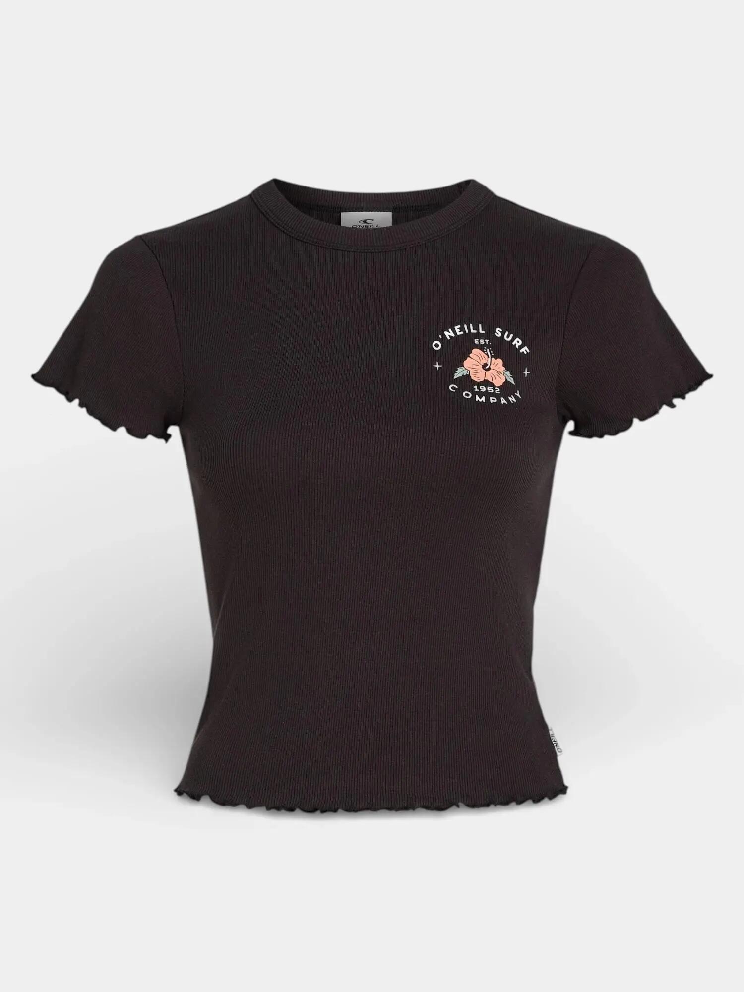 Camiseta - deporte - mujer - canalé, manga corta - negro 5/7