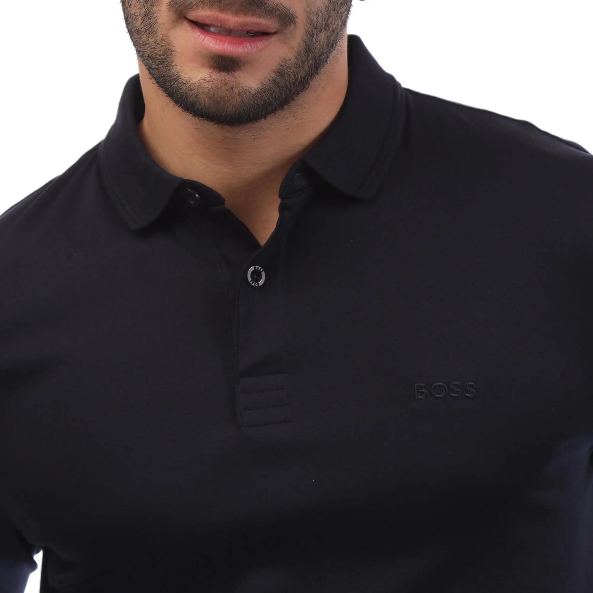 "Pirol" Poloshirt für , Langärmlig Herren Dunkelblau 4/4