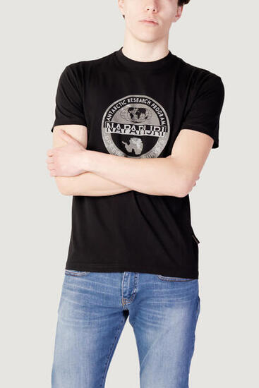 t-shirt crop top S-BOLLO SS HOMME noir