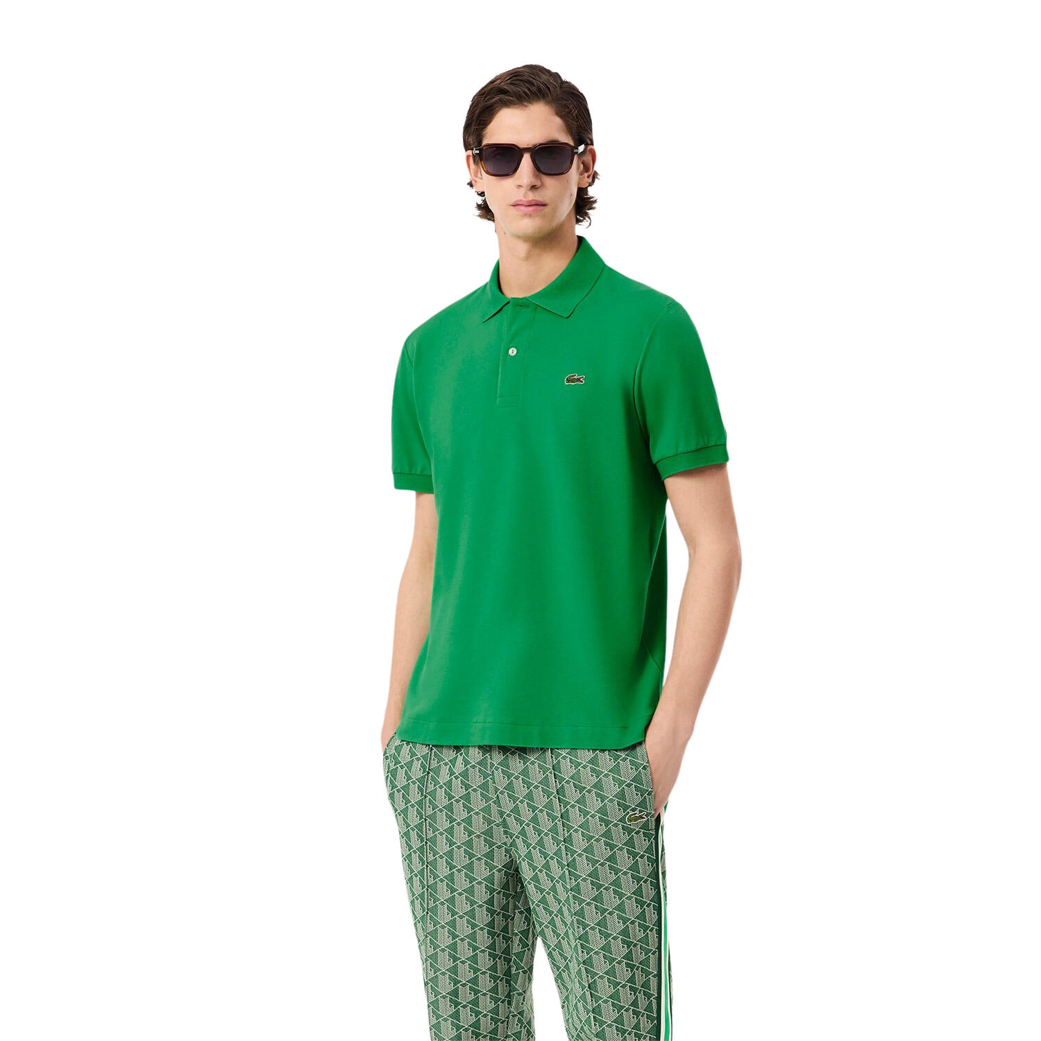 "L.12.12" Poloshirt für , Leicht Herren Grün 3/4