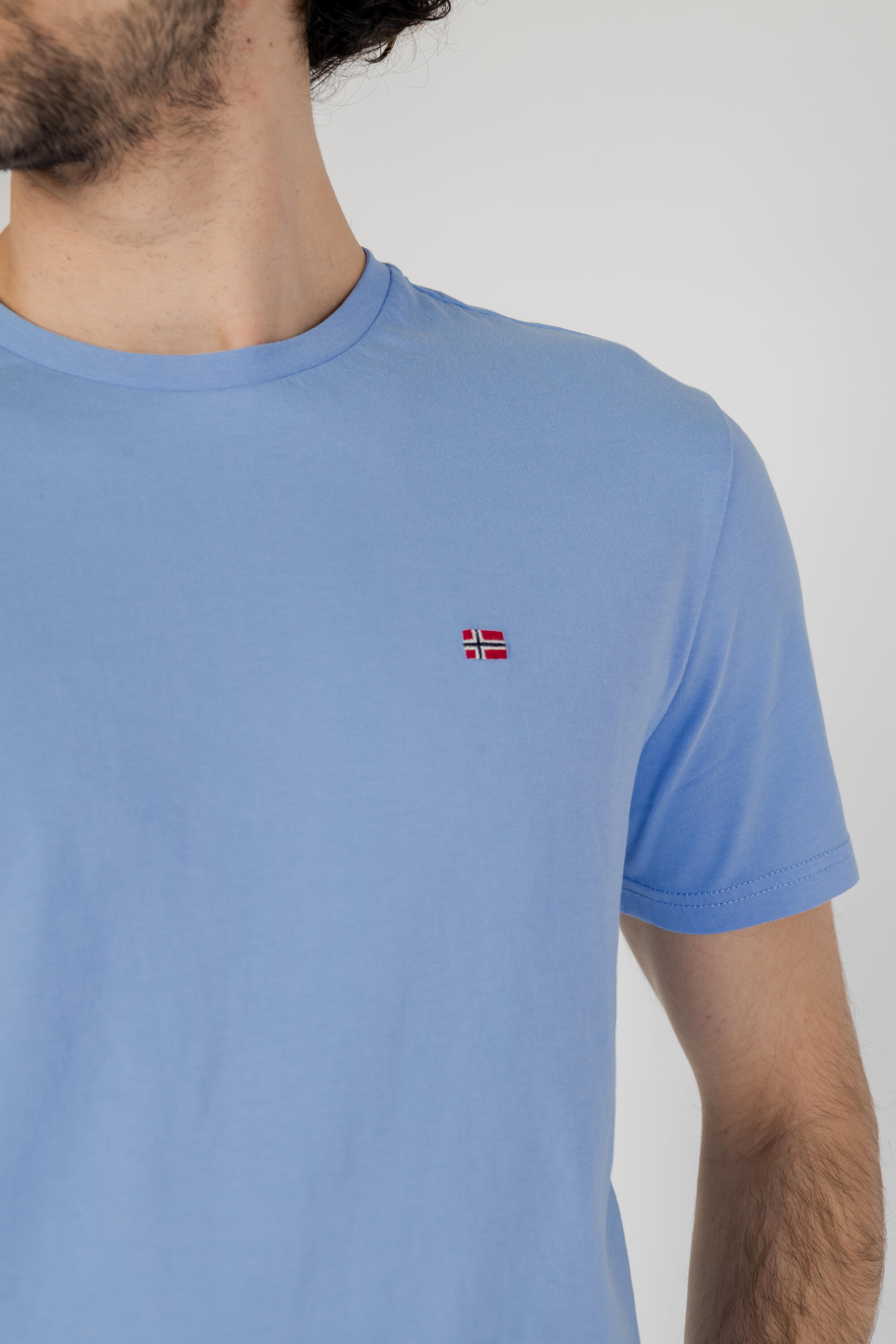 t-shirt crop top SALIS SS SUM HOMME bleu clair 2/4