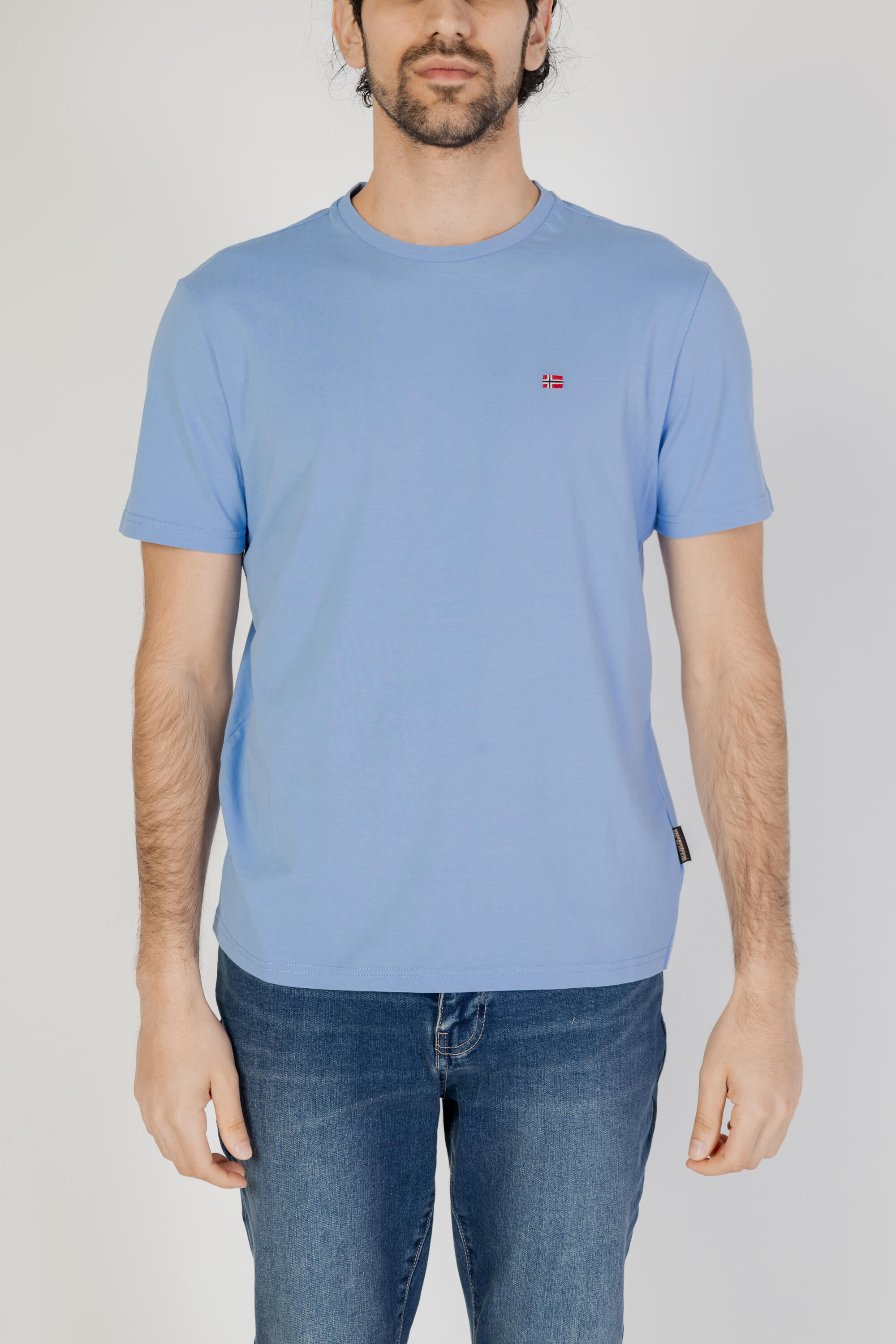 t-shirt crop top SALIS SS SUM HOMME bleu clair 4/4