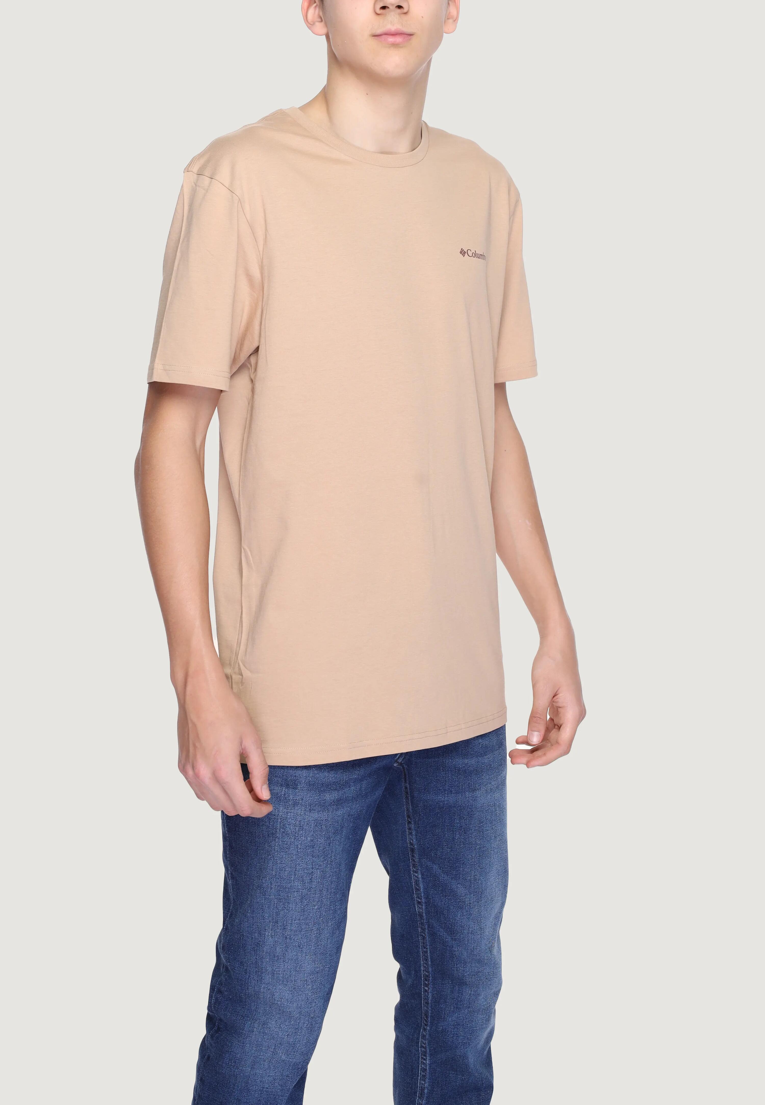 t-shirt crop top  HOMME beige 3/4