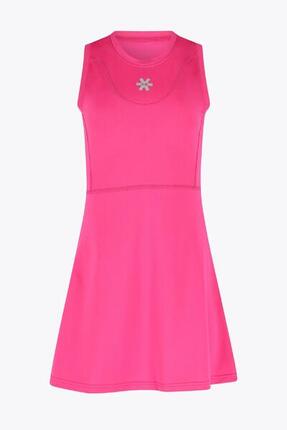 Osaka Damen-Kleid mit Volant | Leuchtendes Fuchsia
