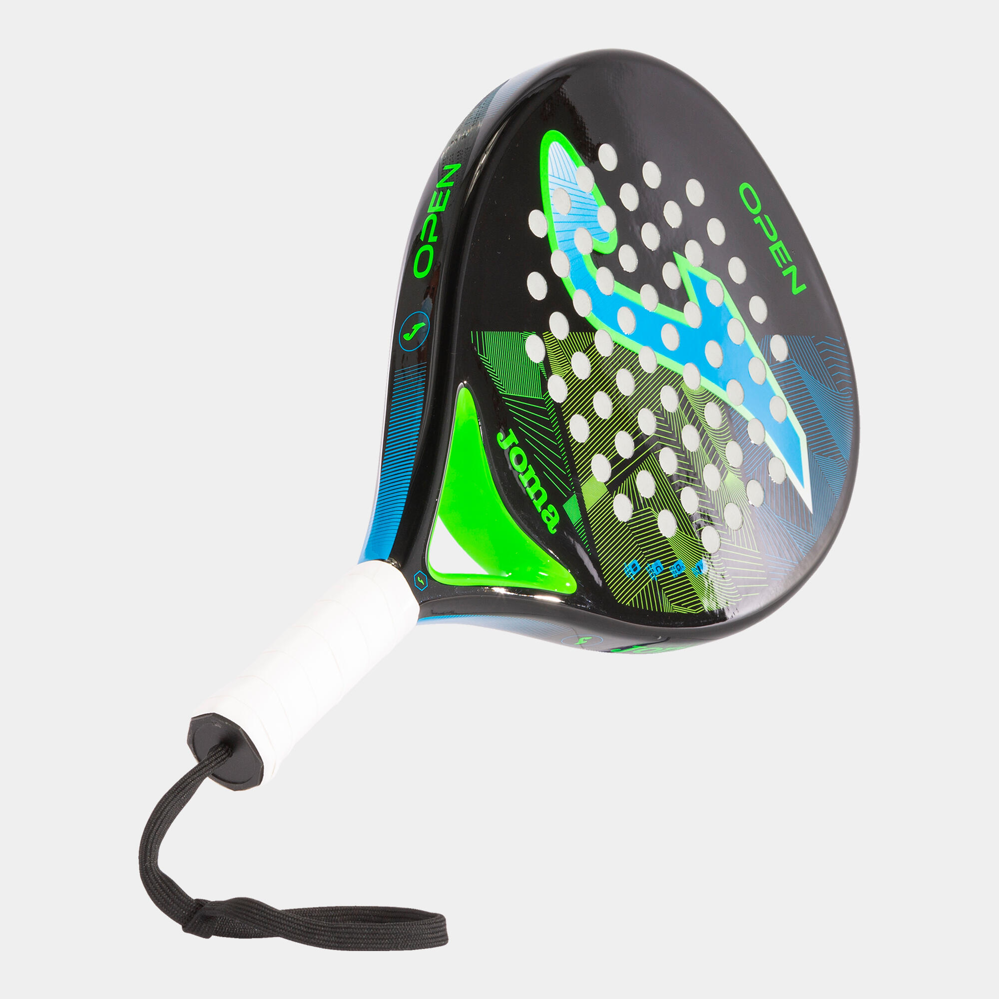 Pala de pádel Joma Open negro turquesa flúor 5/5