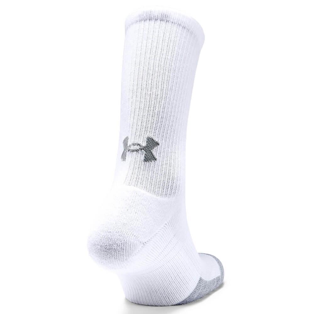 Mens HeatGear Socks (White/Steel Grey) 2/3