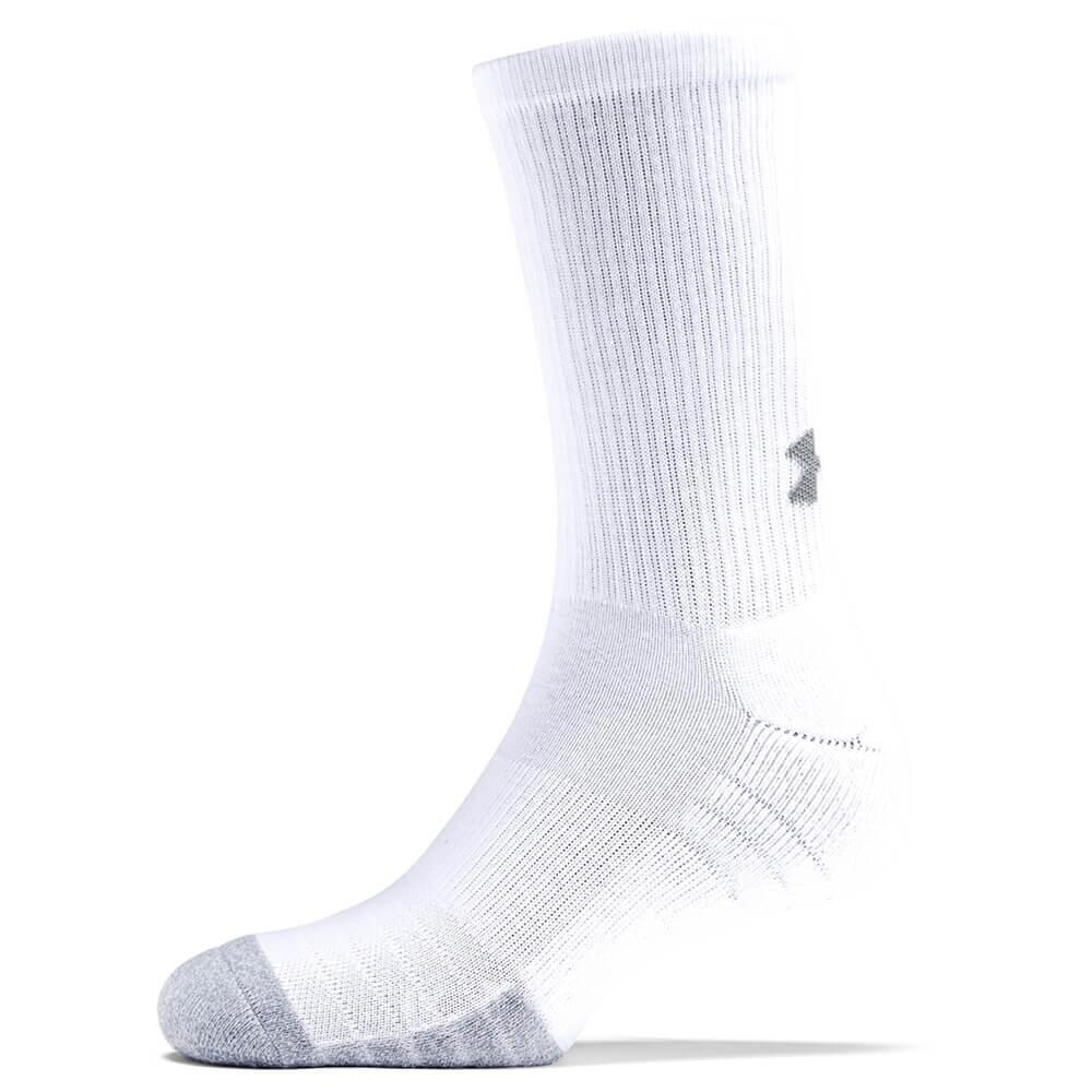 Mens HeatGear Socks (White/Steel Grey) 3/3