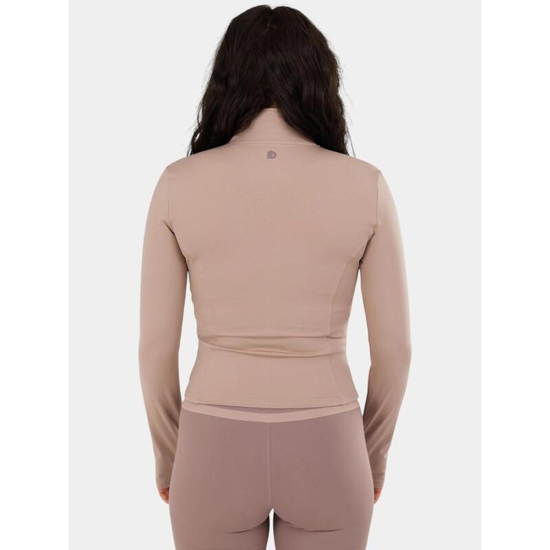 Tricou cu maneci lungi, pentru sport Flop Zip Up Top femei