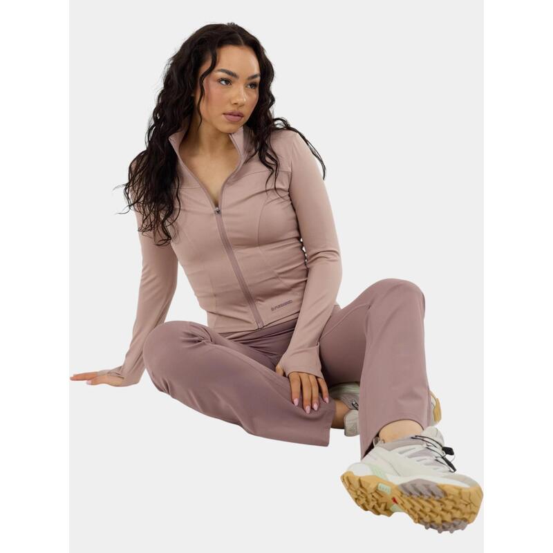 Tricou cu maneci lungi, pentru sport Flop Zip Up Top femei