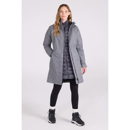 Veste 3 en 1 de Randonnée Femme Longue Imperméable Coupe-Vent Capuche, Alaskan