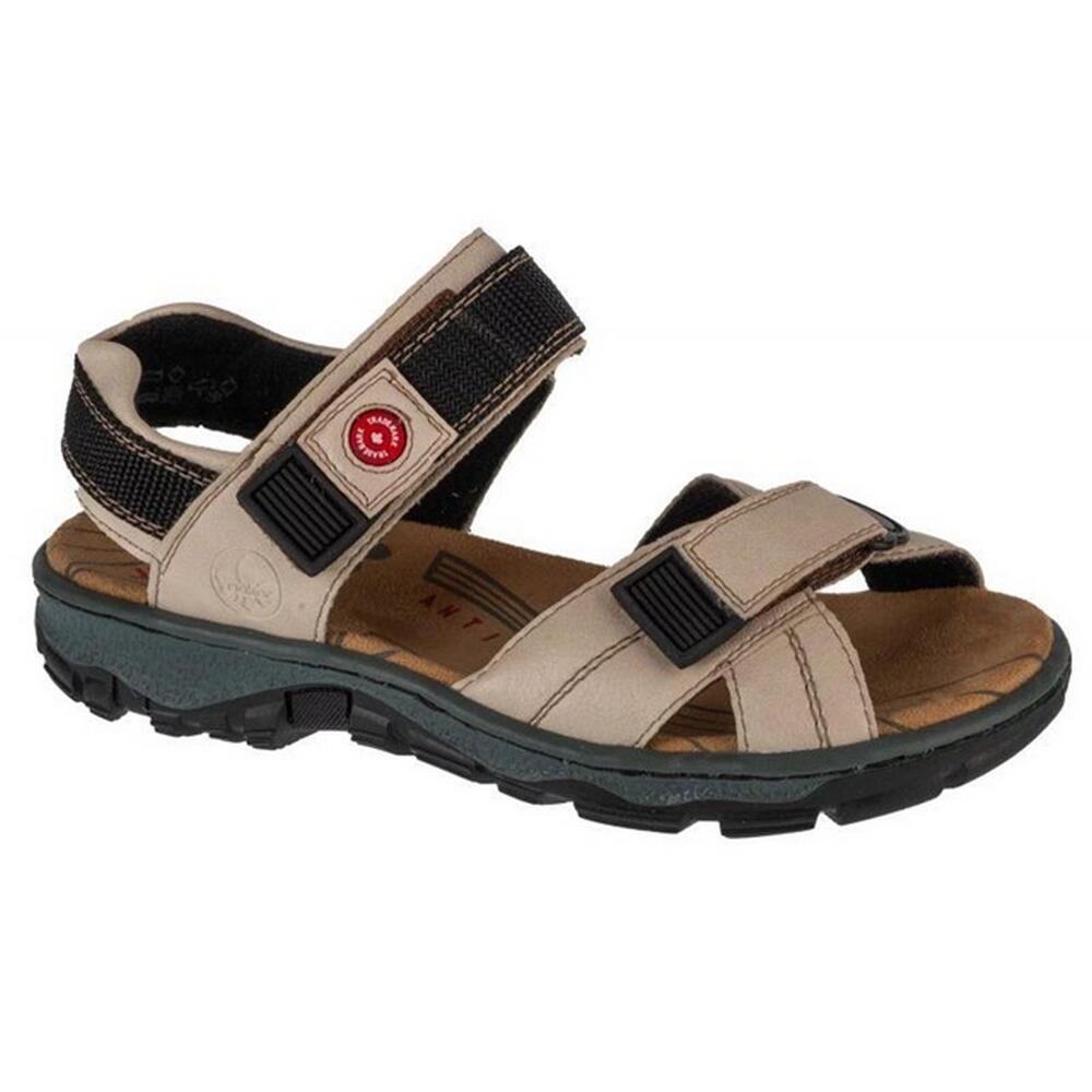 Womens/Ladies Contrast Detail Sandals (Beige)
