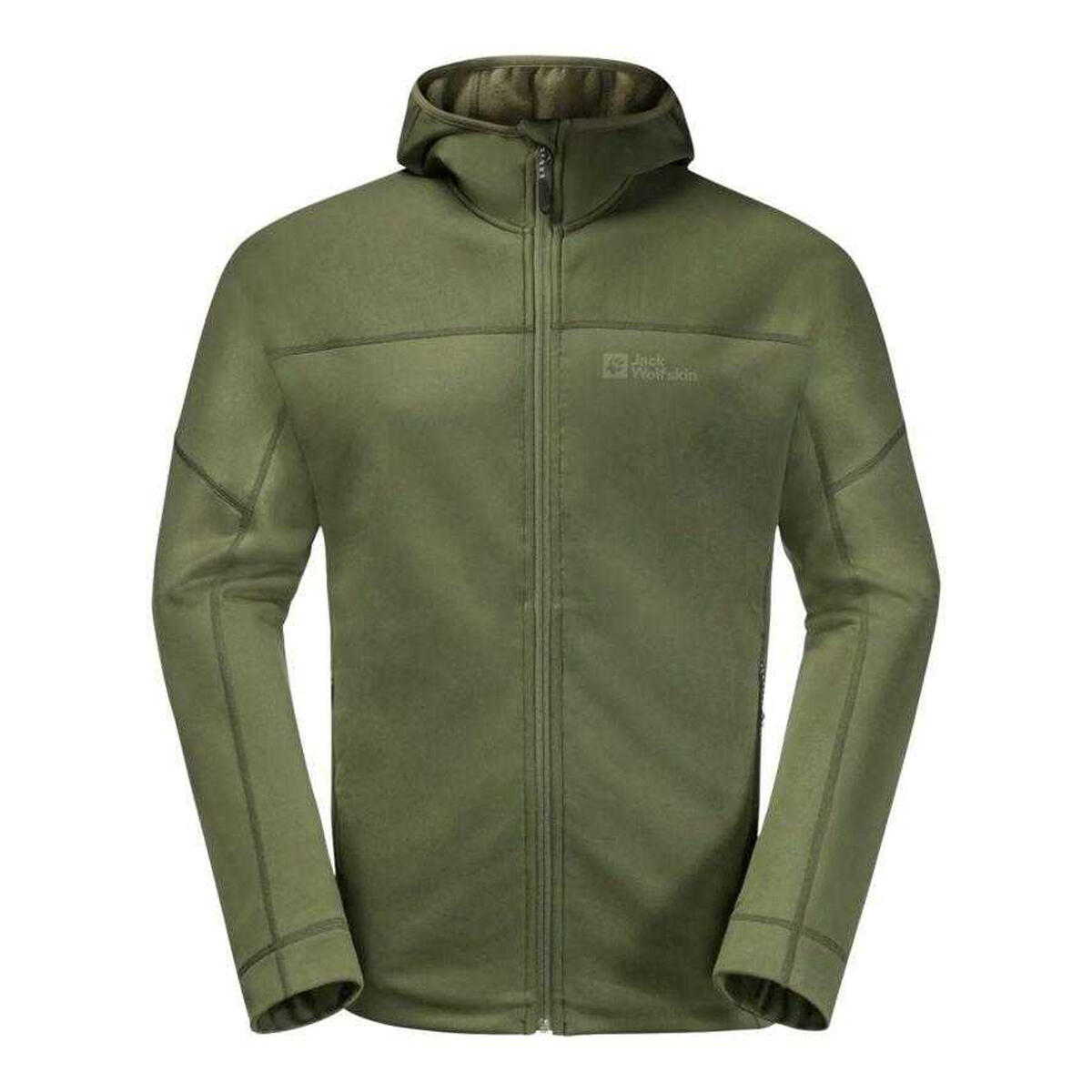Felpa Con Cappuccio E Zip Intera Uomo Jack Wolfskin Hirschberg Verde 2/2
