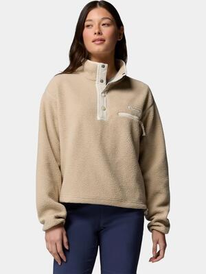 Dames fleece trui columbia helvetia ii cropped half snap fleece
