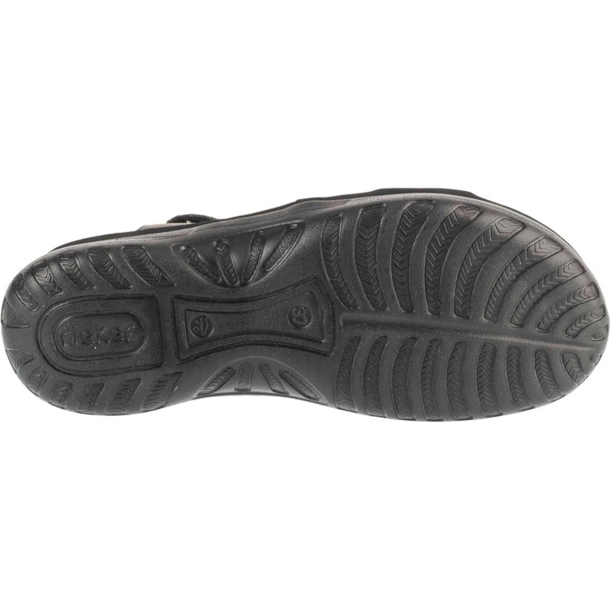 Sandalias de Poliuretano Diseño de Rayas para Mujer Gris 3/4