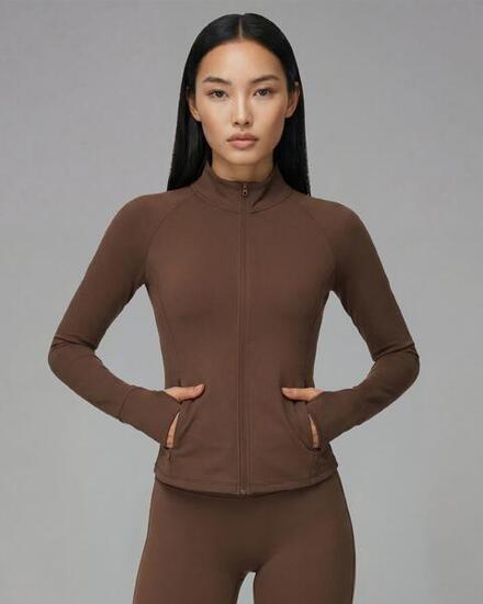 Veste Zippée Fitness Femme Softform™ - Marron