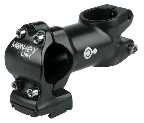 MonkeyLink AS-ML3 Vorbau 60 mm schwarz, 31,8 mm Lenkerklemmung, +7° Winkel, 1...
