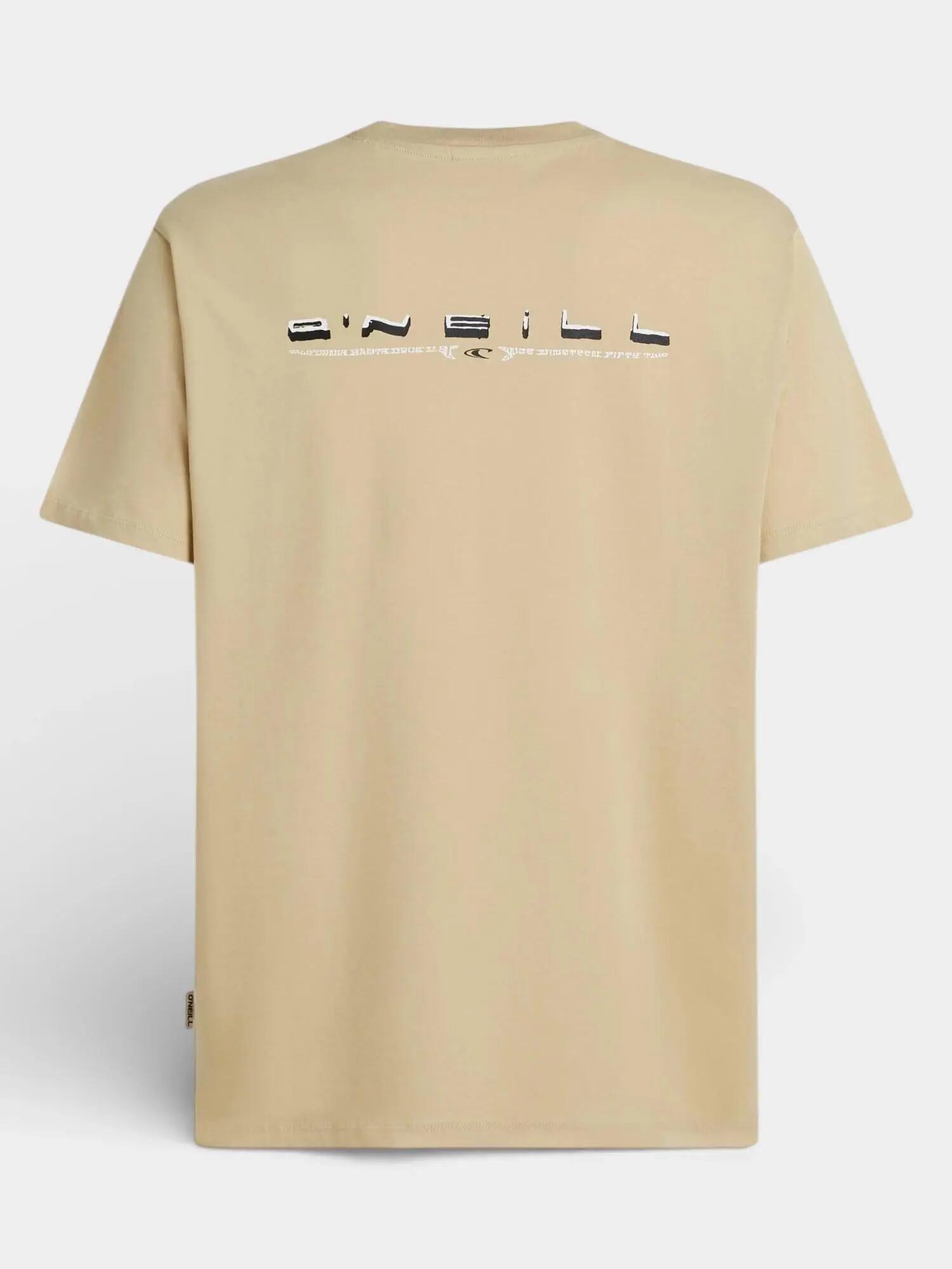 camiseta - surf - hombre - relaxed fit, estampado retro - beige 5/6