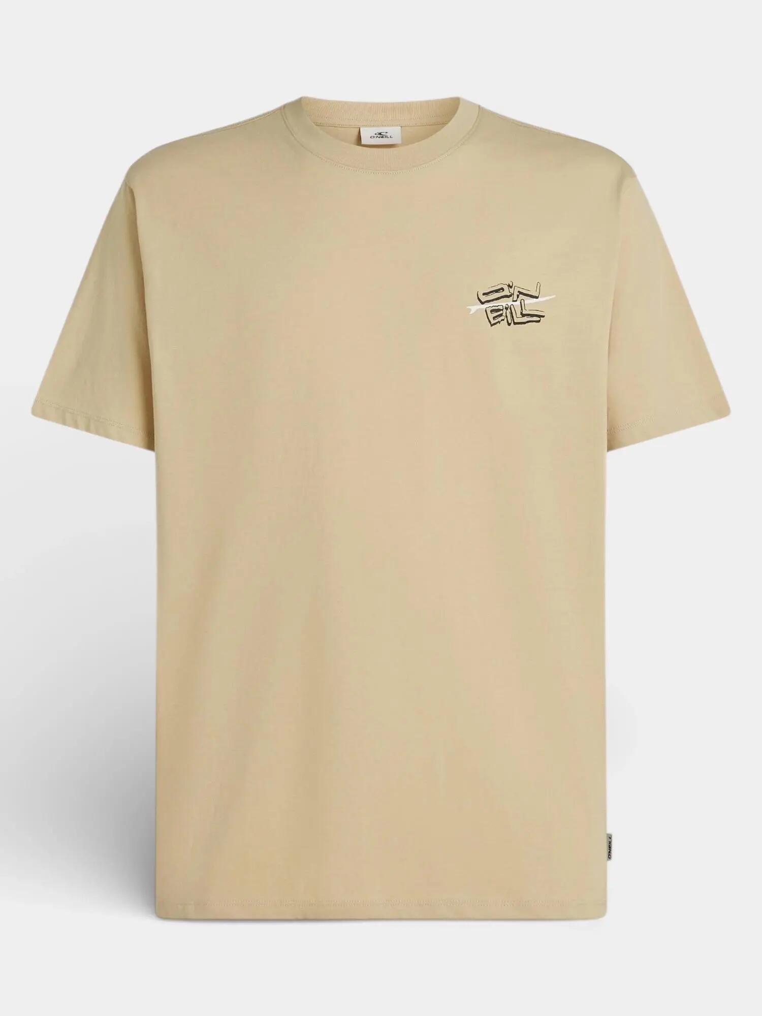 camiseta - surf - hombre - relaxed fit, estampado retro - beige 4/6