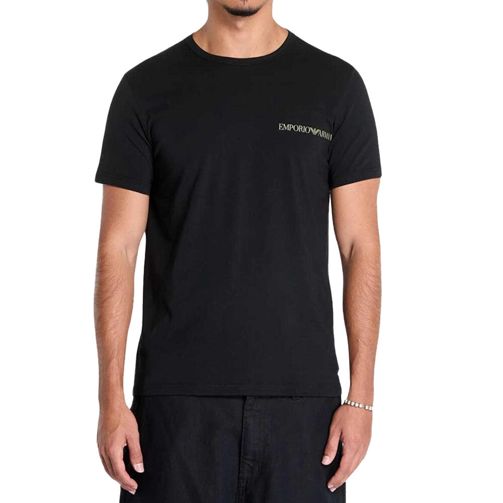 Heren Normaal TShirt (Set van 2) (Zwart) 3/3