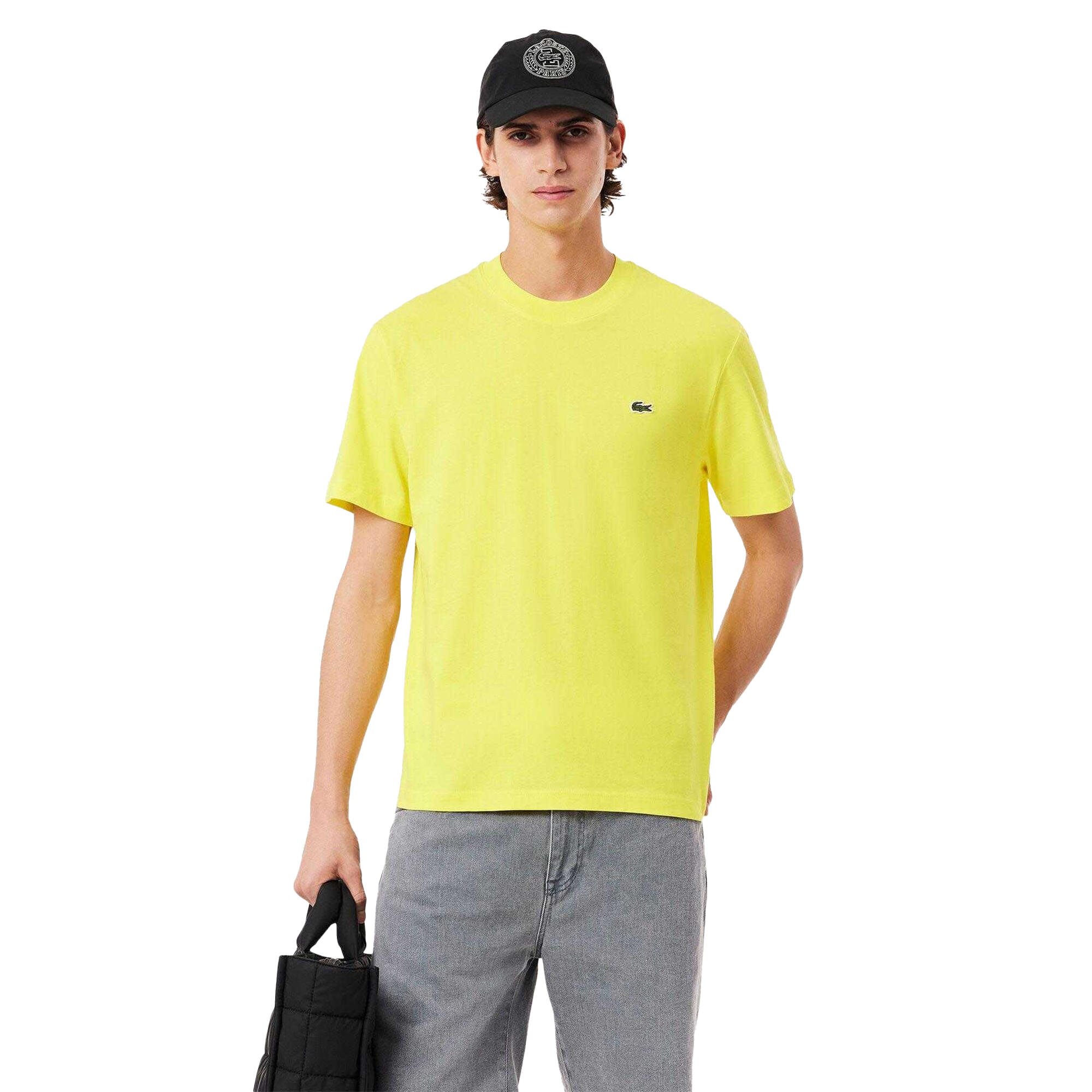 Mens Cotton TShirt (Yellow) 3/4