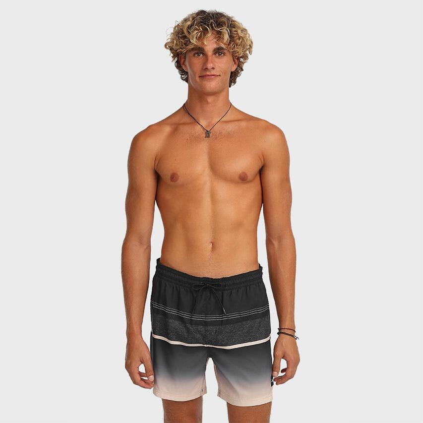 Heren Zwemshort Gradient 15 Zwart & Beige Multi 2/7