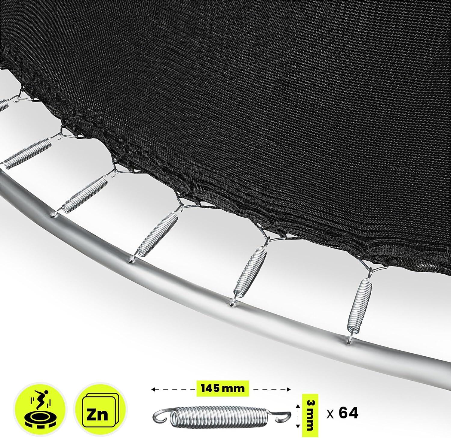 Tuingrampoline 366cm 12FT 4 Poten Net Ladder UV-bestendig Max 150kg EN71-14 4/5