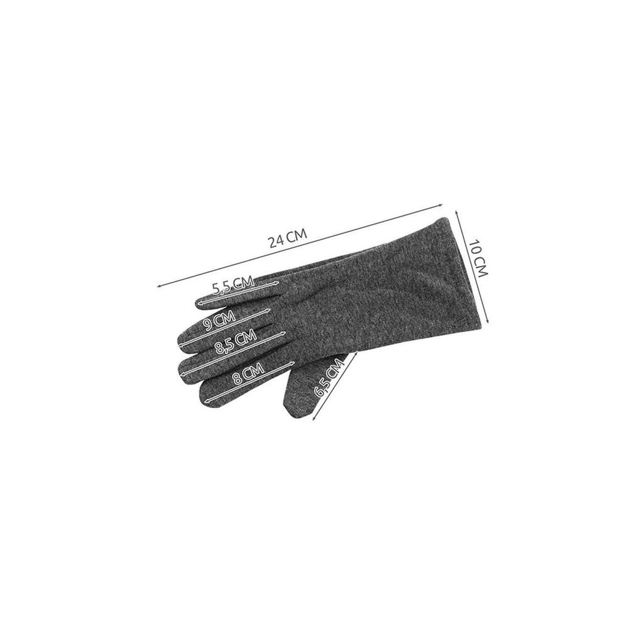 Manusi de iarna, 2 in 1, functie Touchscreen, model tricotat, gri, universale