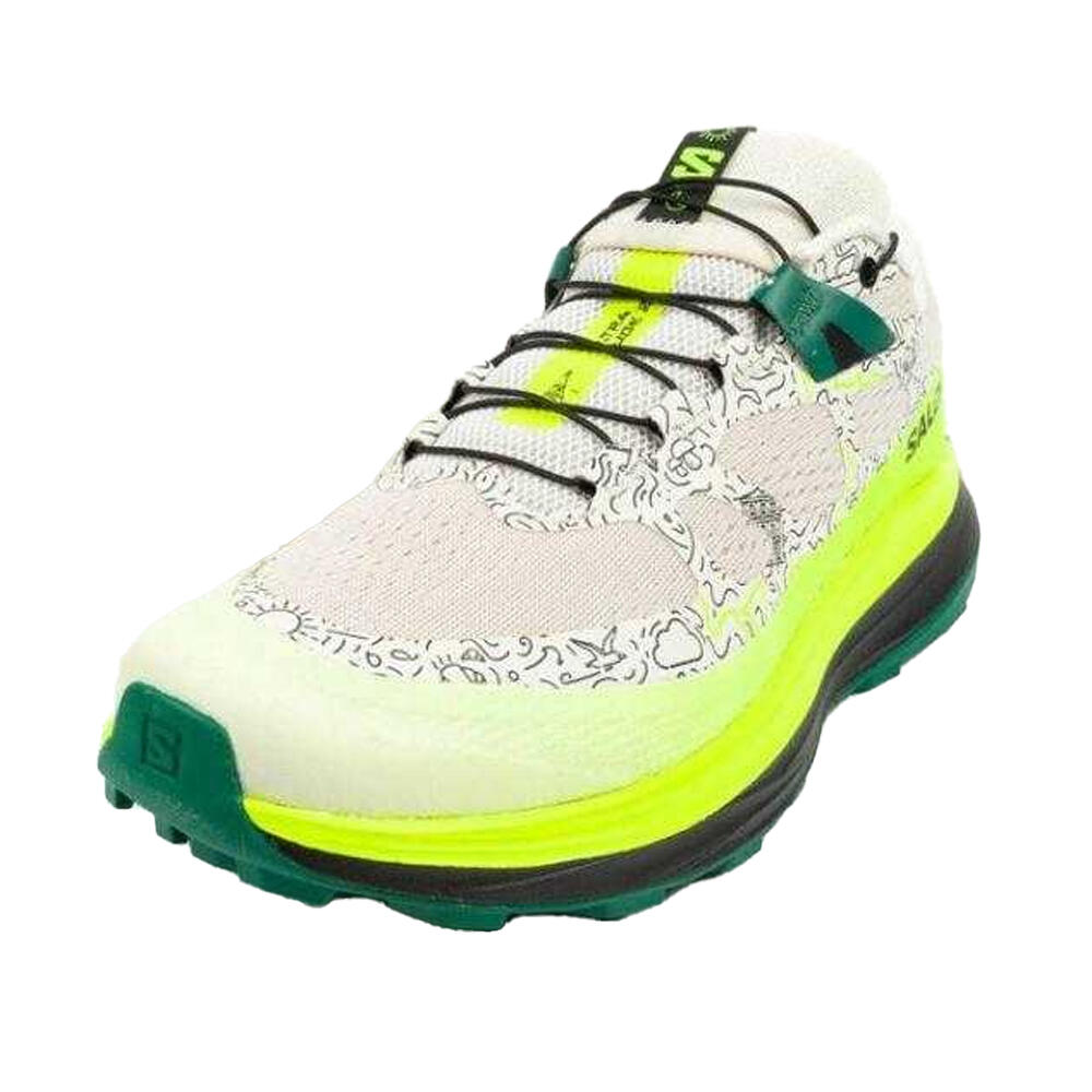 Mens Ultra Glide Running Shoes (Beige/Green)