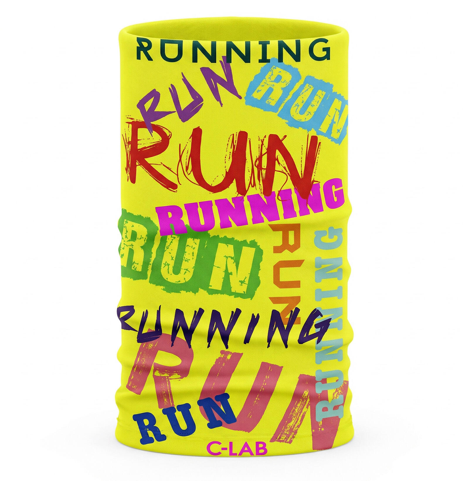Scaldacollo leggero da running – giallo fluo 2/3
