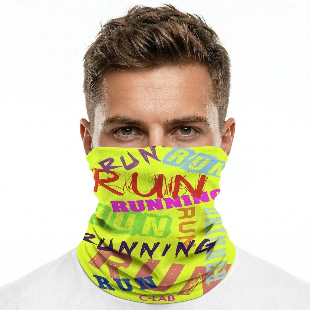 Lightweight running neck warmer – fluorescent yellow