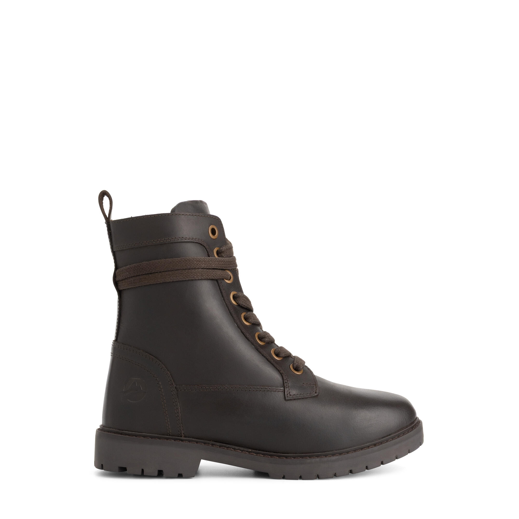 Kafjord Femmes - Bottines à lacets - Doublées de laine - Marron foncé 3/5